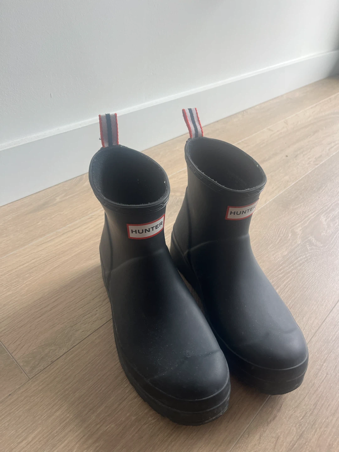 Hunter Black Ankle Rain Boots