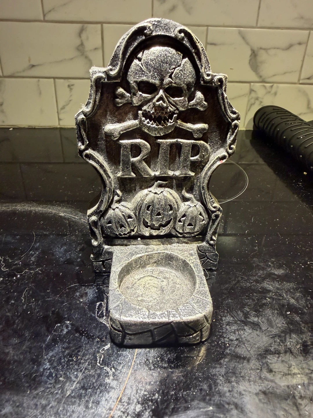Halloween RIP Tombstone Candle Holder