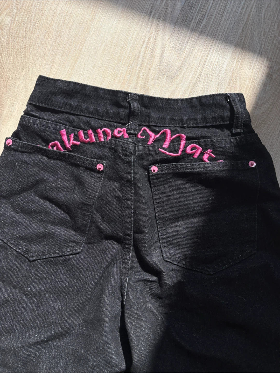 XXS - Cherry Black Baggy Jeans 🍒🖤