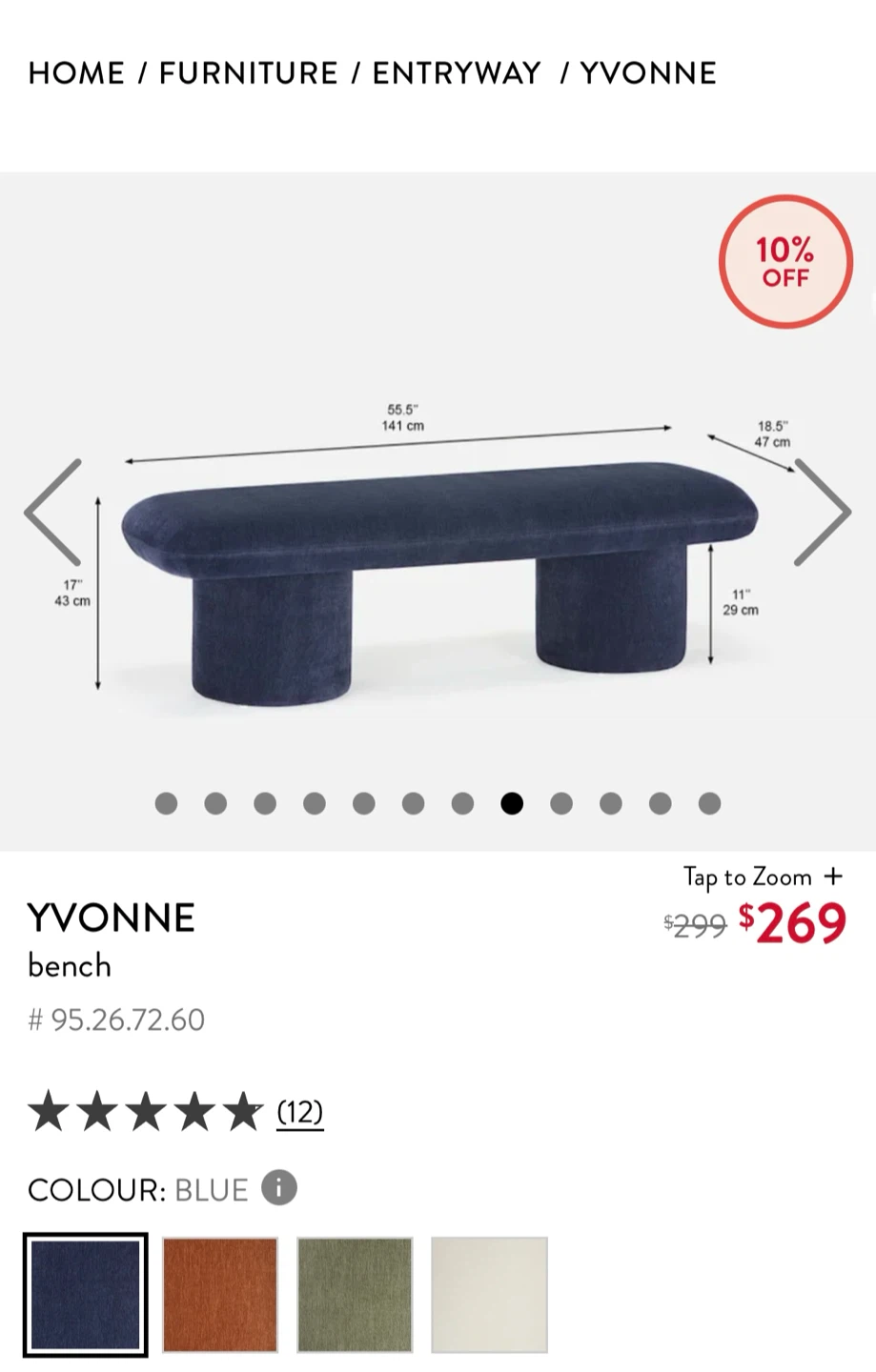Bench - Blue - photo 3
