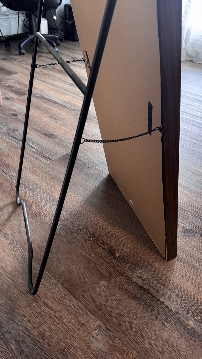 Standing Mirror with Dark Wood Frame - photo 2