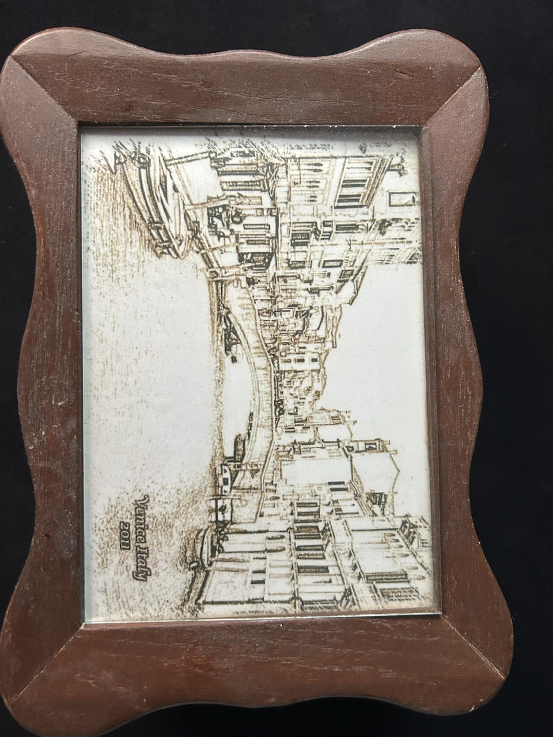 Wooden Trinket Box with Venice Scene - photo 3