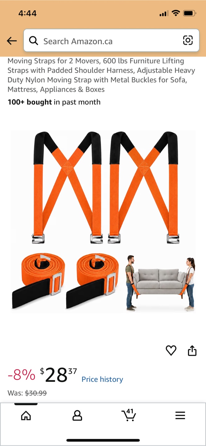 Moving Straps for Furniture Lifting