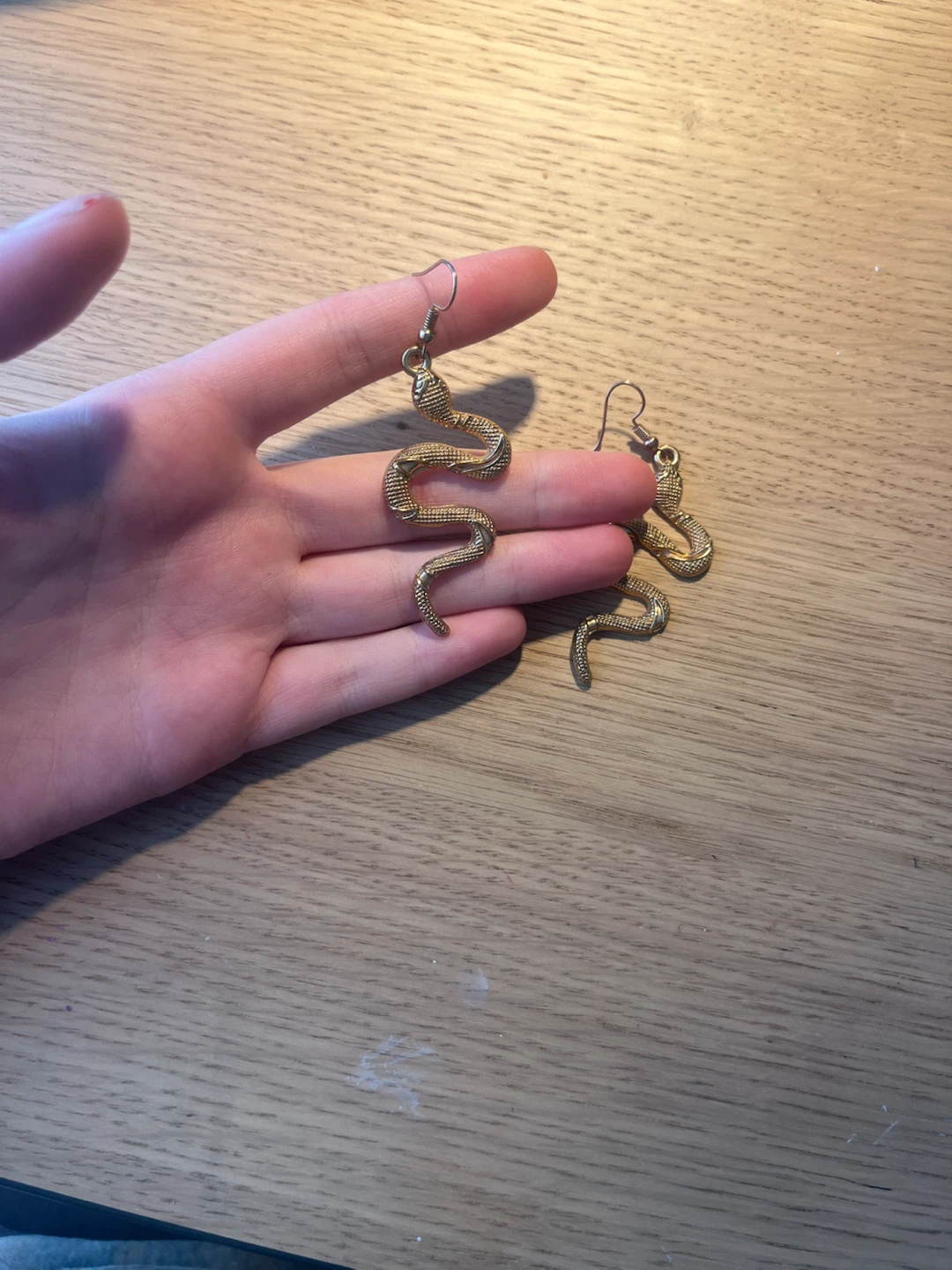 Gold snake earrings - photo 2