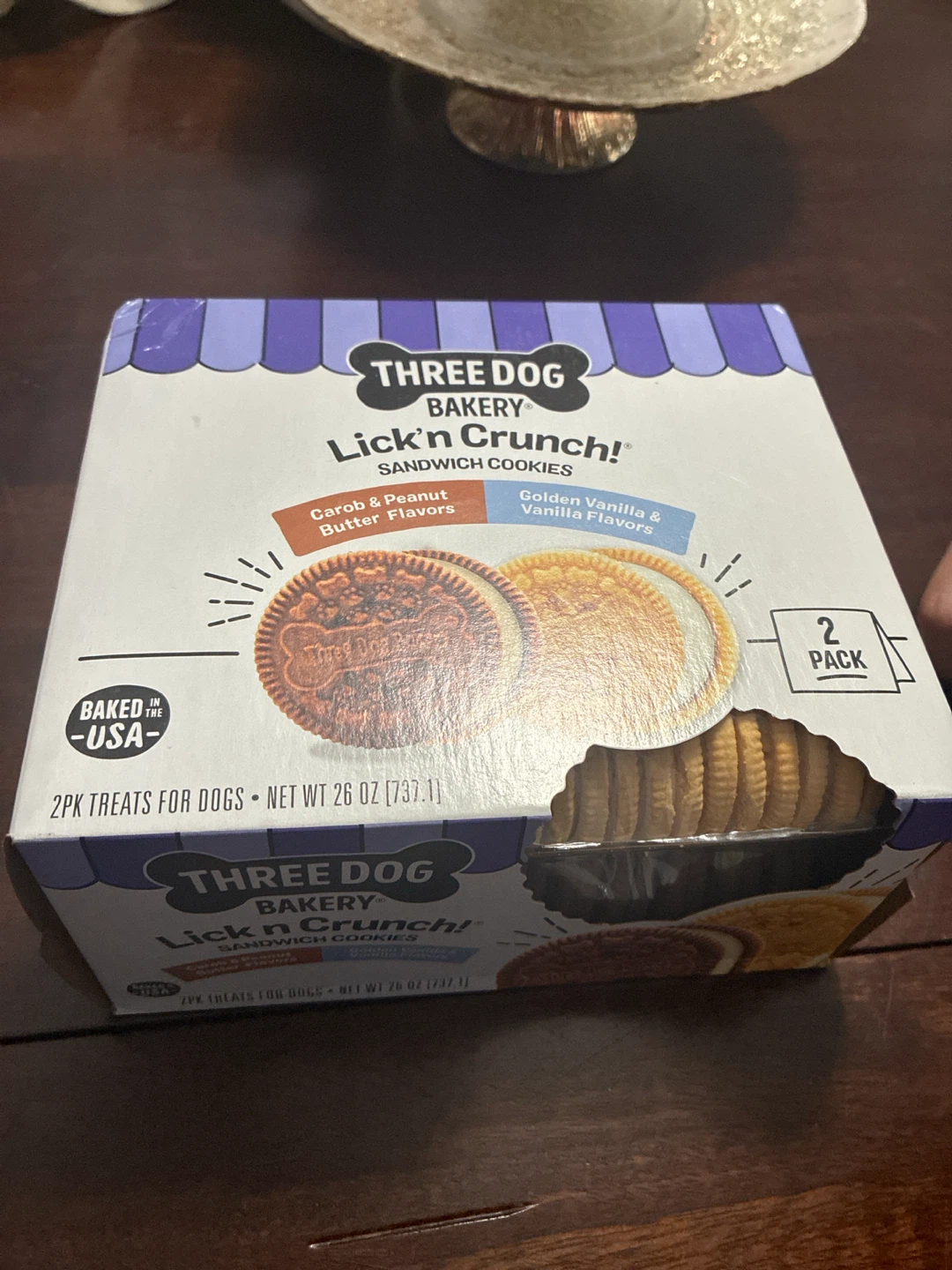 Three Dog Bakery Lick'n Crunch! Sandwich Cookies