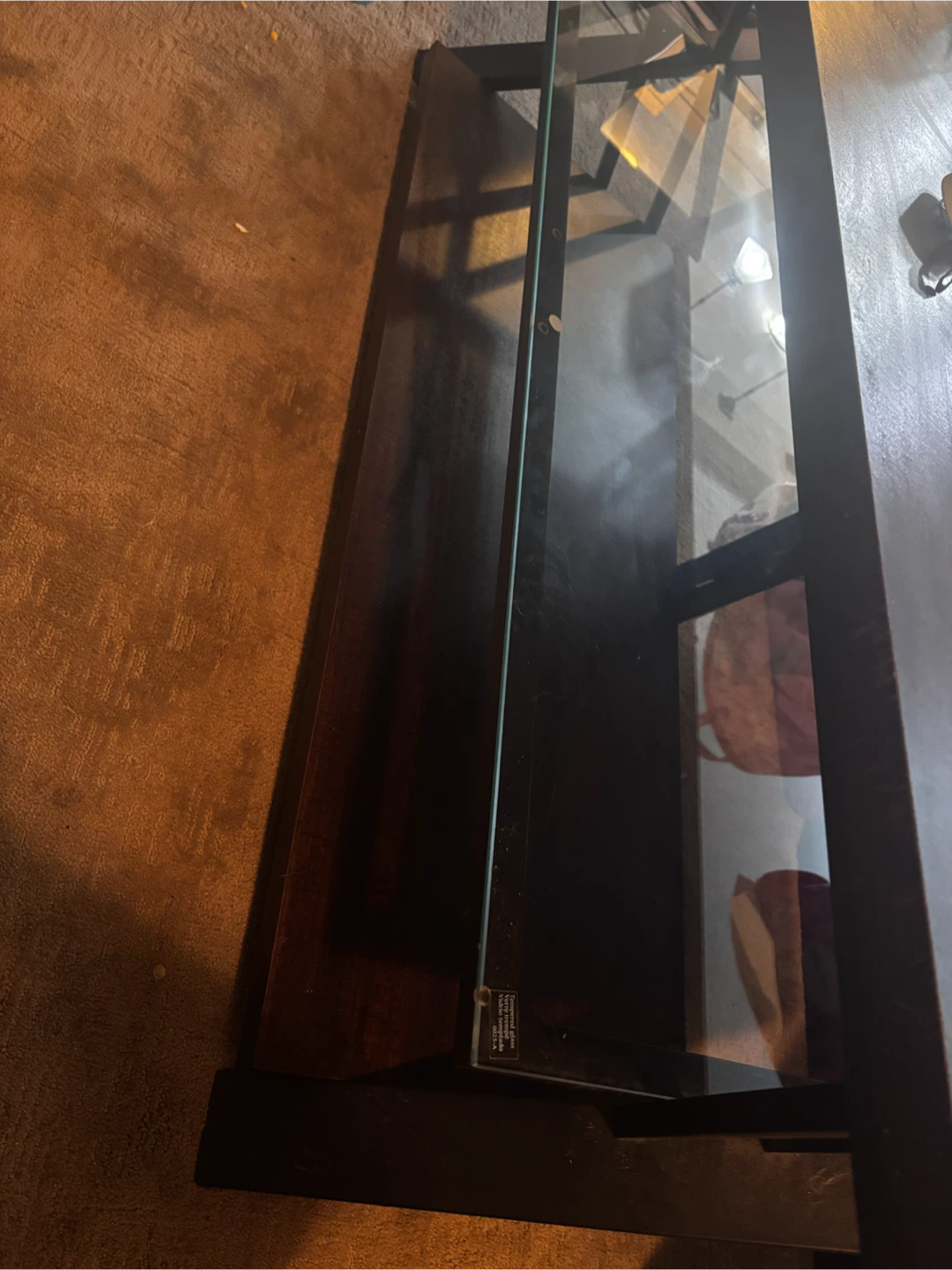 Dark brown tv stand