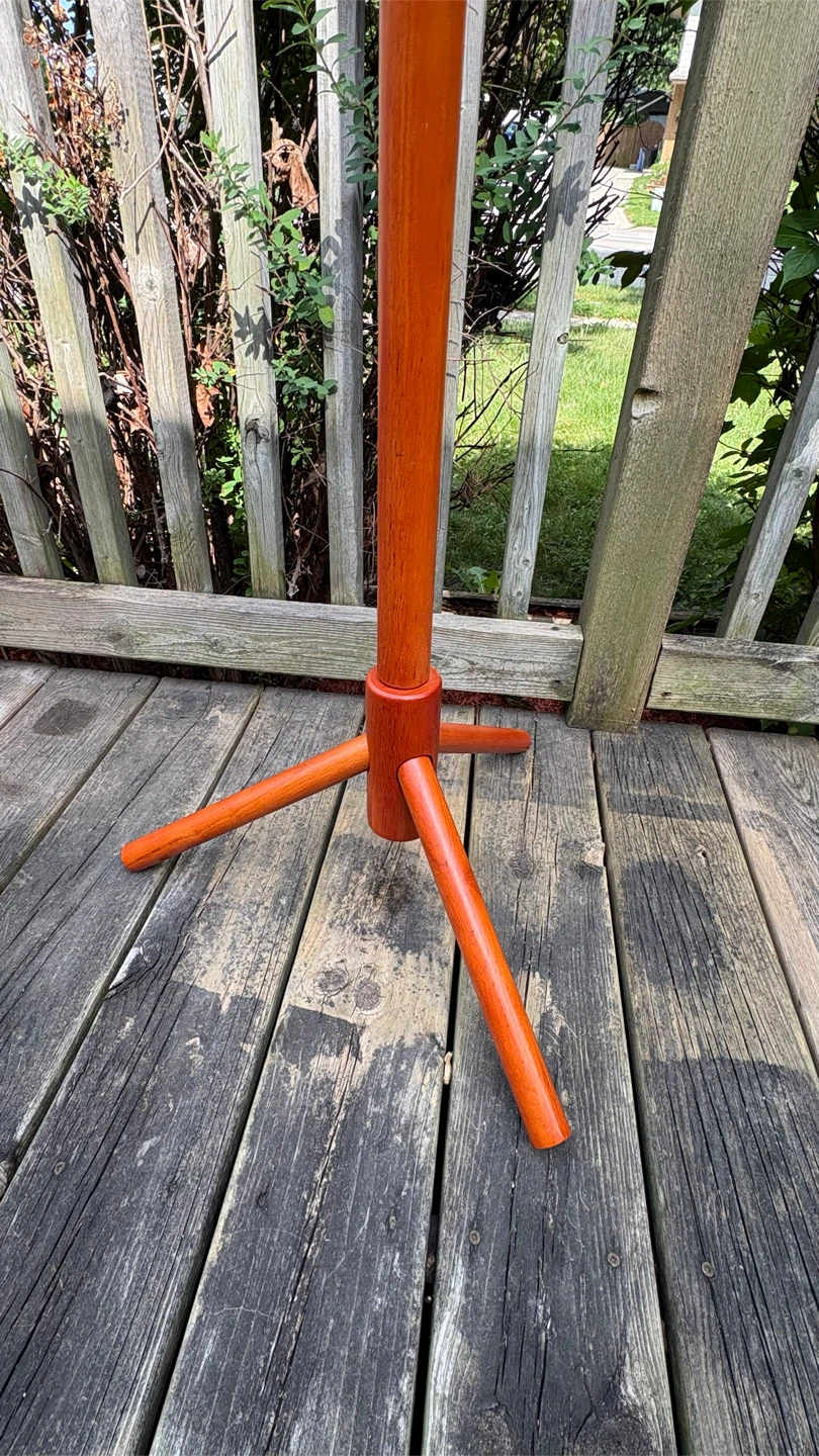 Orange Wooden Coat Rack with 8 hooks - photo 2