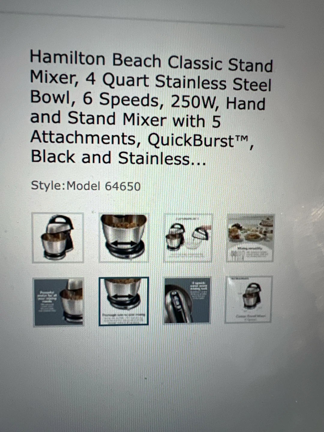 Hamilton Beach Classic Stand Mixer 64650 - photo 5