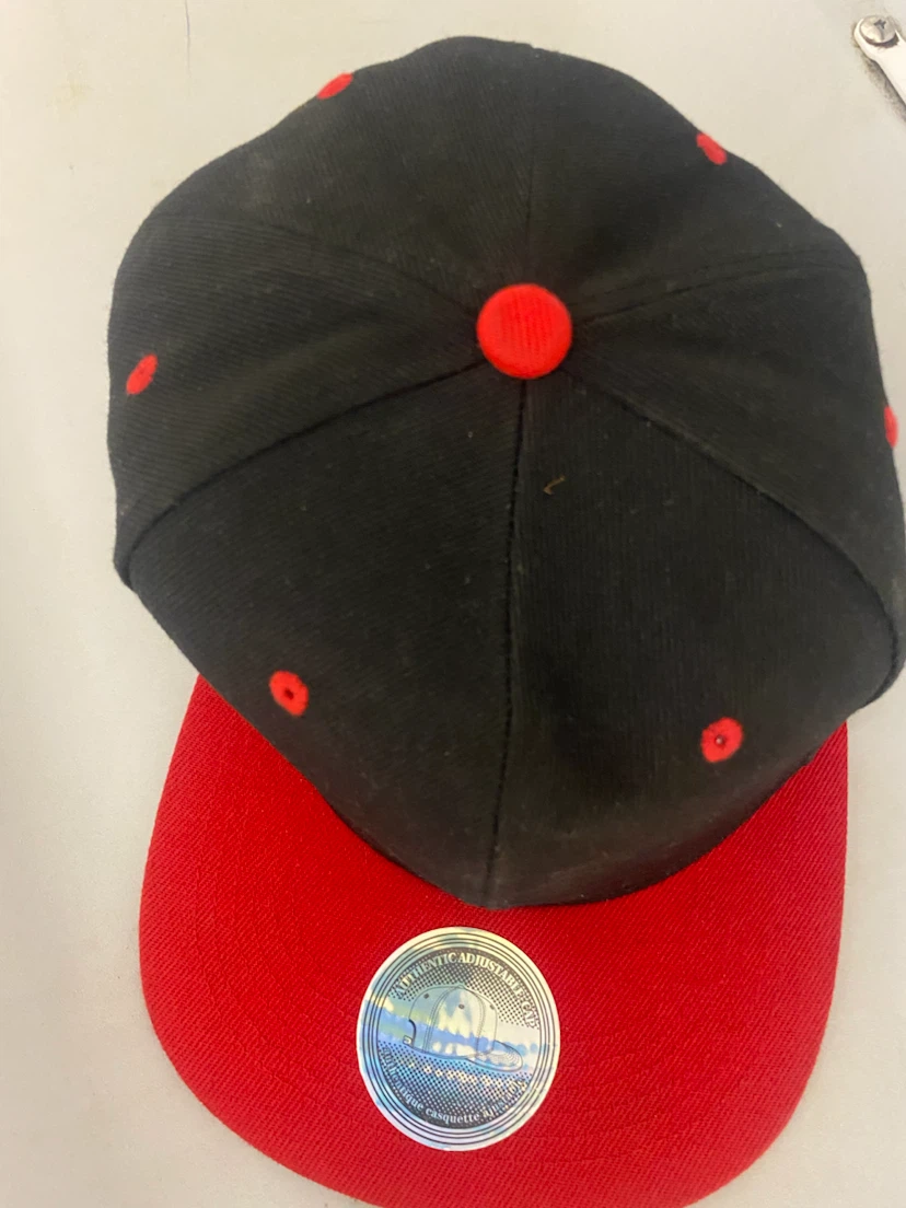 Black and Red Snapback Hat