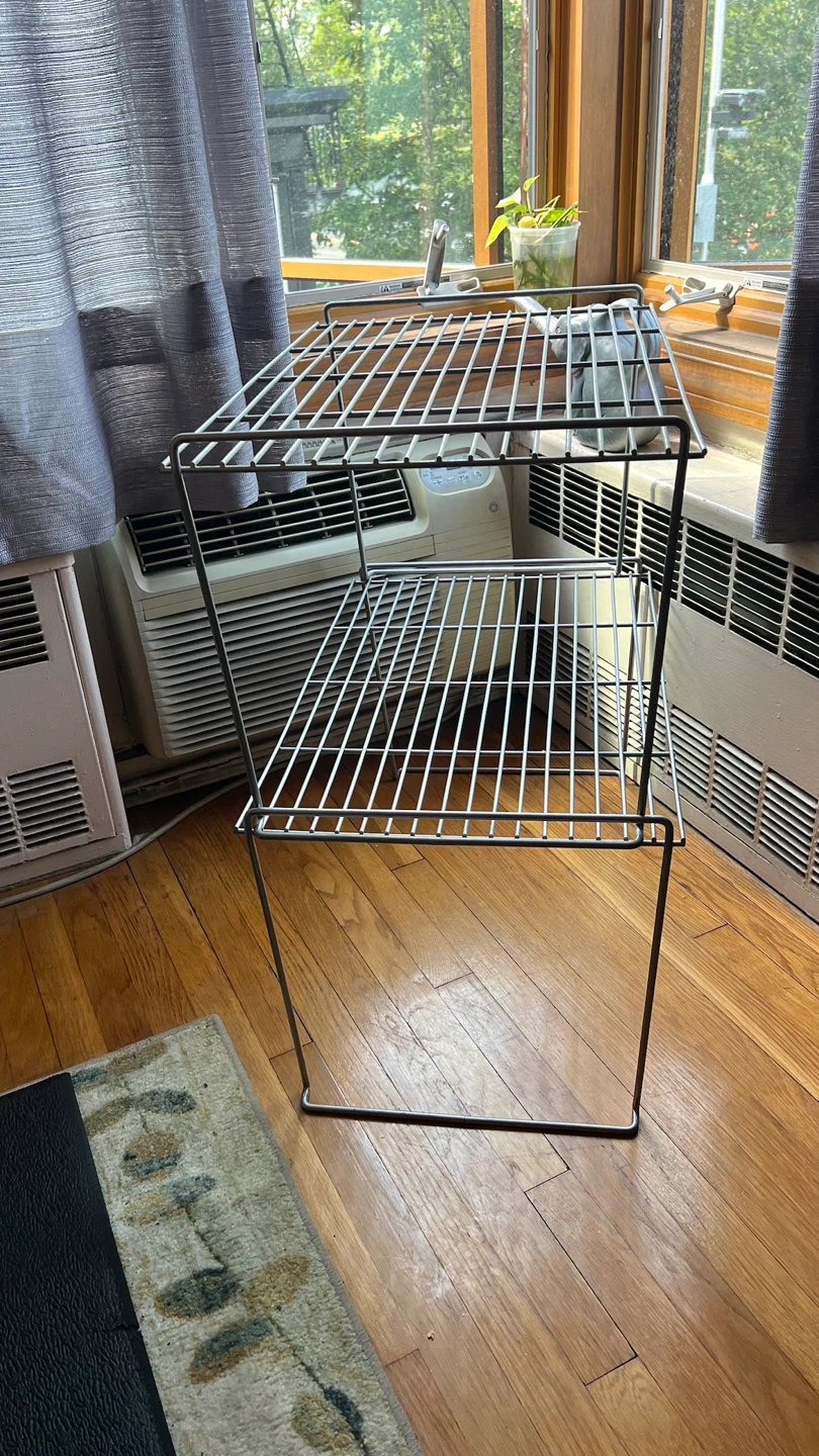 Large Heavy Duty Stackable Storage Shelves - Set of 2 - photo 2