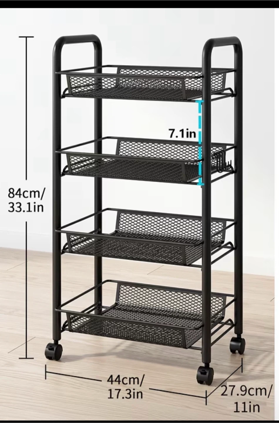 4-Tier Rolling Storage Cart - photo 2
