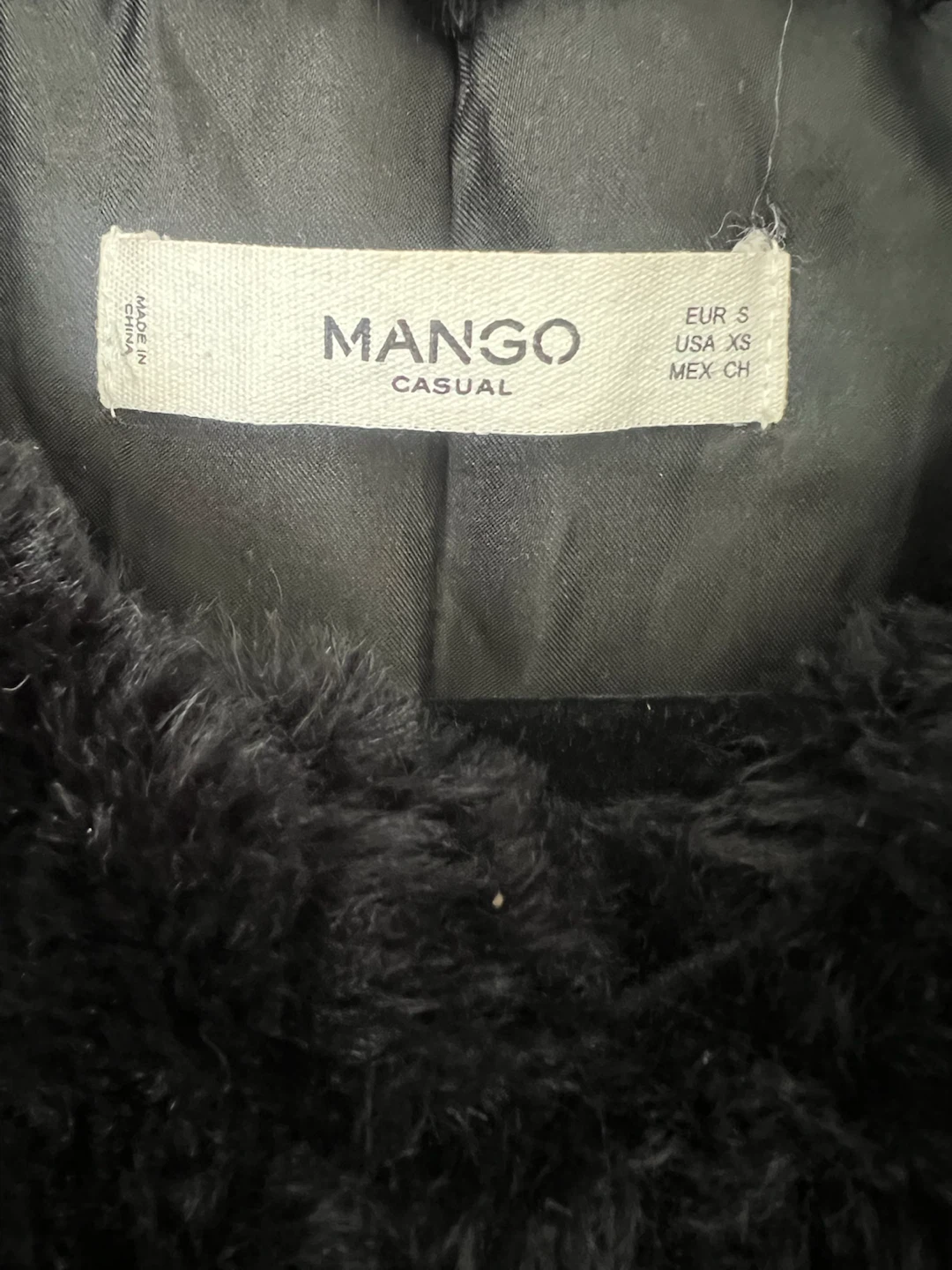 Black Mango Faux Fur Coat - photo 2