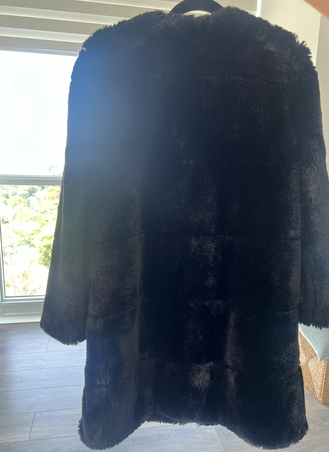 Black Mango Faux Fur Coat - photo 3