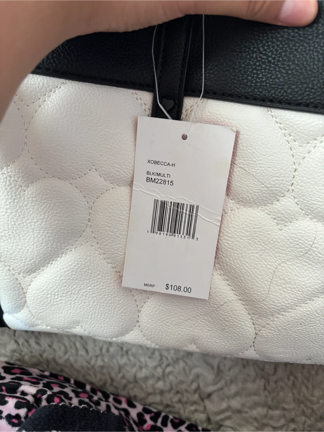 Betsey Johnson Black & White Heart Tote Bag - photo 4