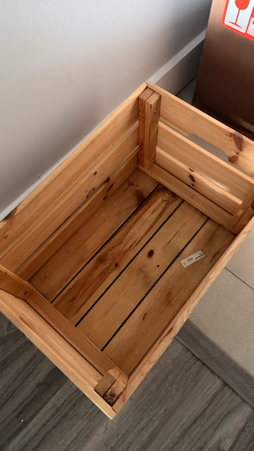 IKEA KNAGGLIG Wooden Crate - photo 2