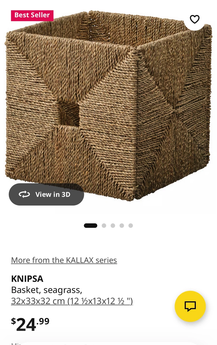 IKEA KNIPSA Basket - Seagrass - photo 2