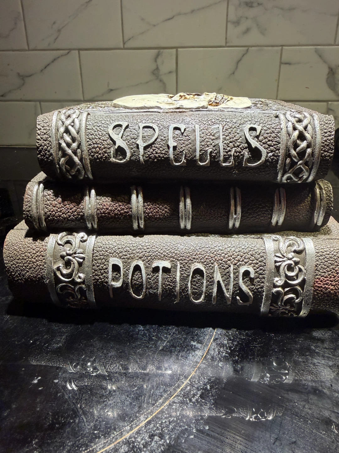 Ashland Halloween Tabletop Decor Skull Books
