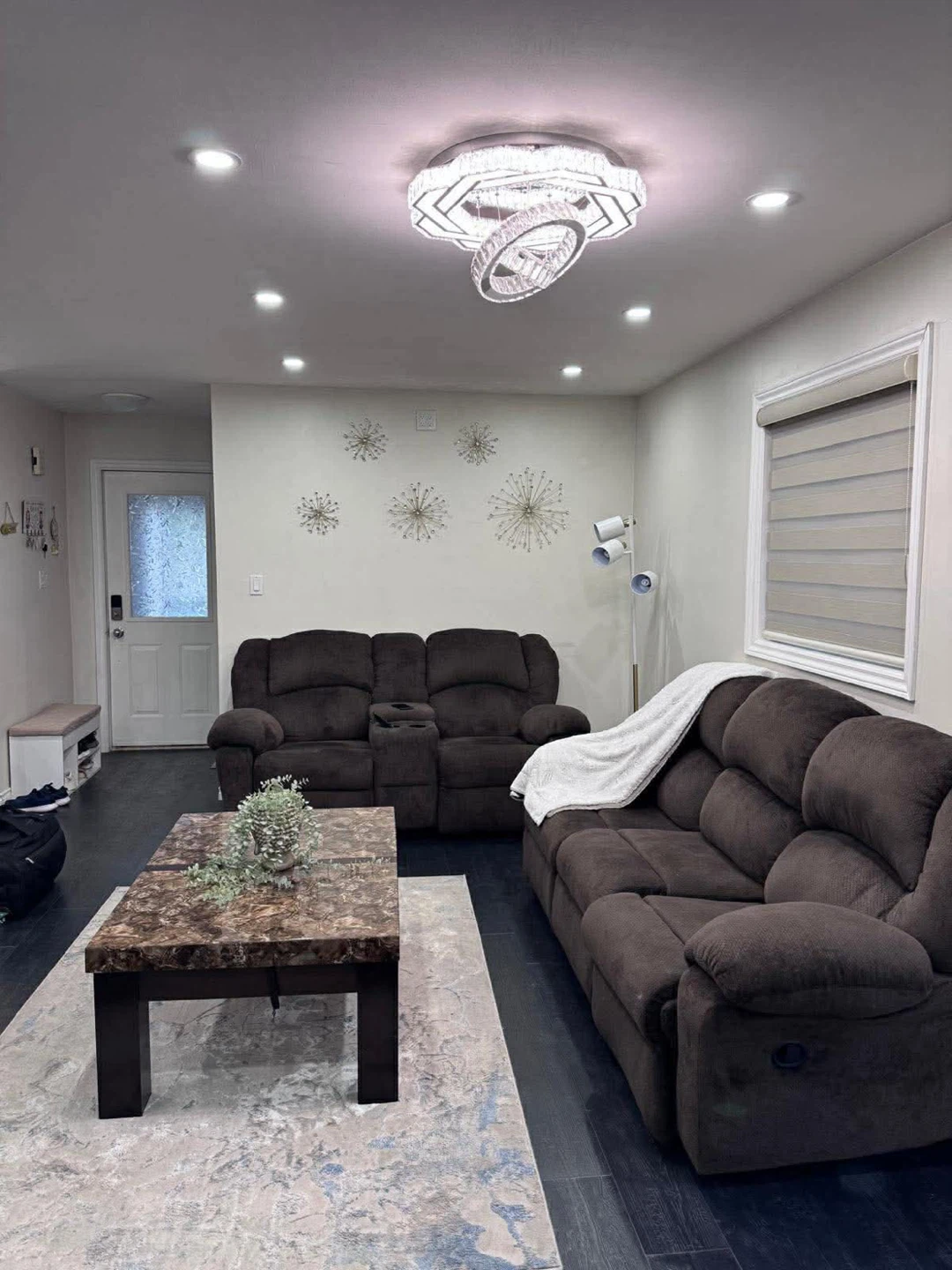 Brown Reclining Sofa, Loveseat Set and Coffee Table
