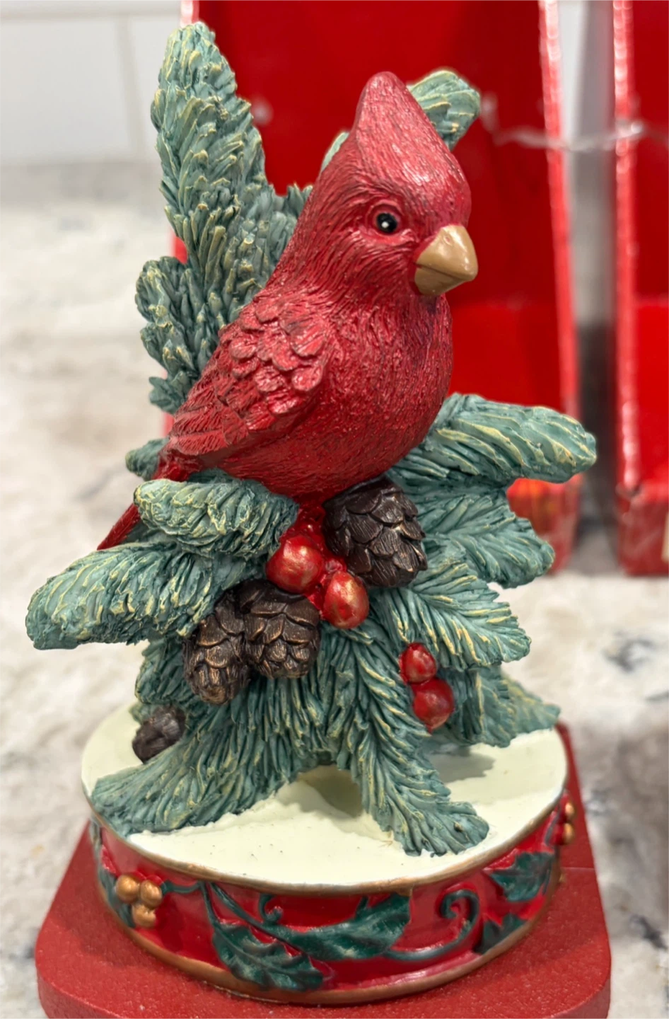 Cardinal Bird Christmas Stocking Holders Mantel Hangers - photo 2