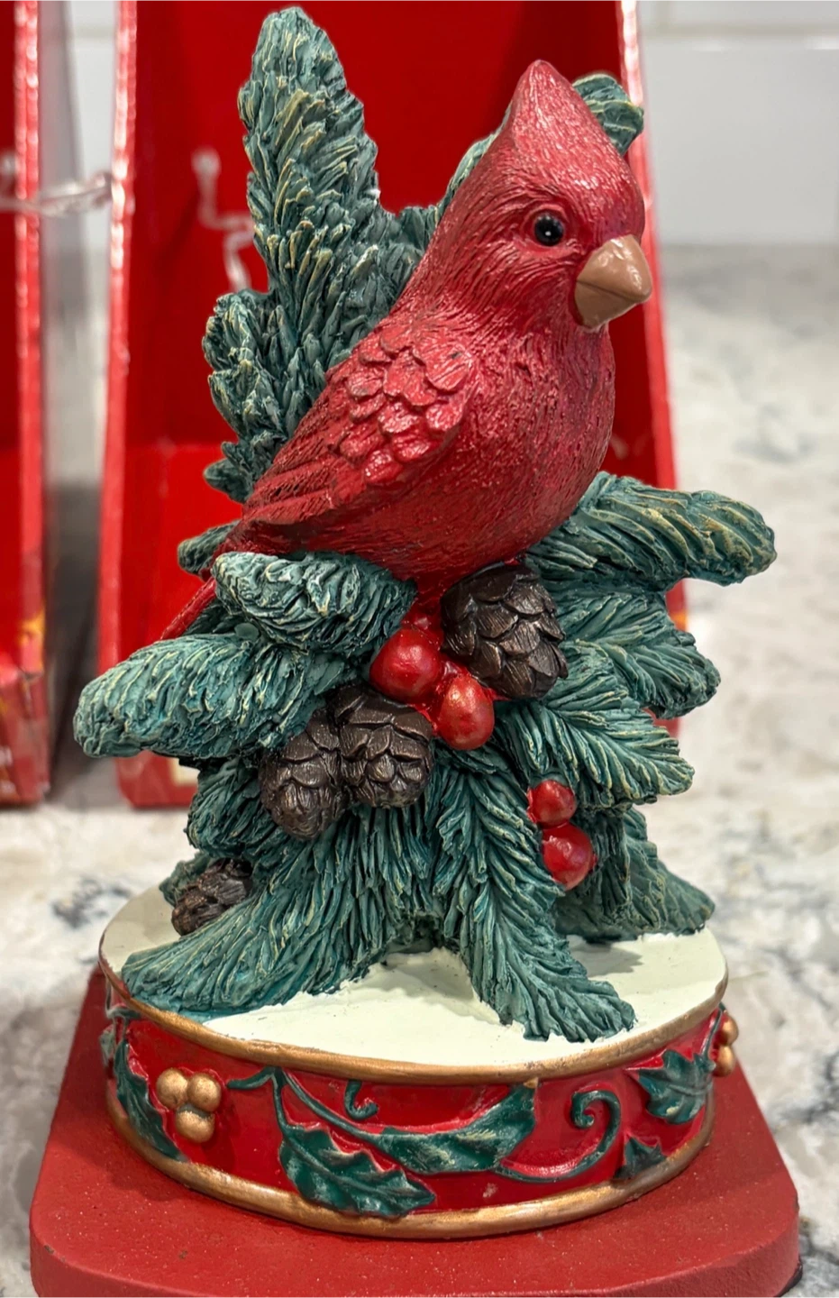 Cardinal Bird Christmas Stocking Holders Mantel Hangers - photo 3