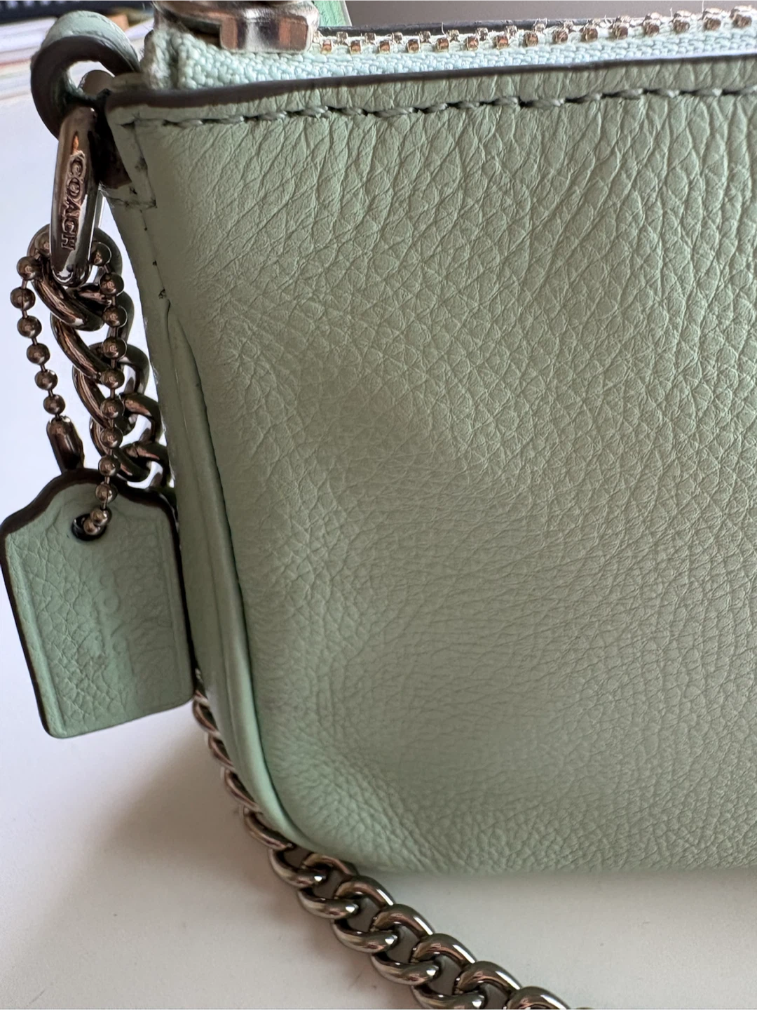 Coach Leather bag / wristlets with chain strap - photo 4