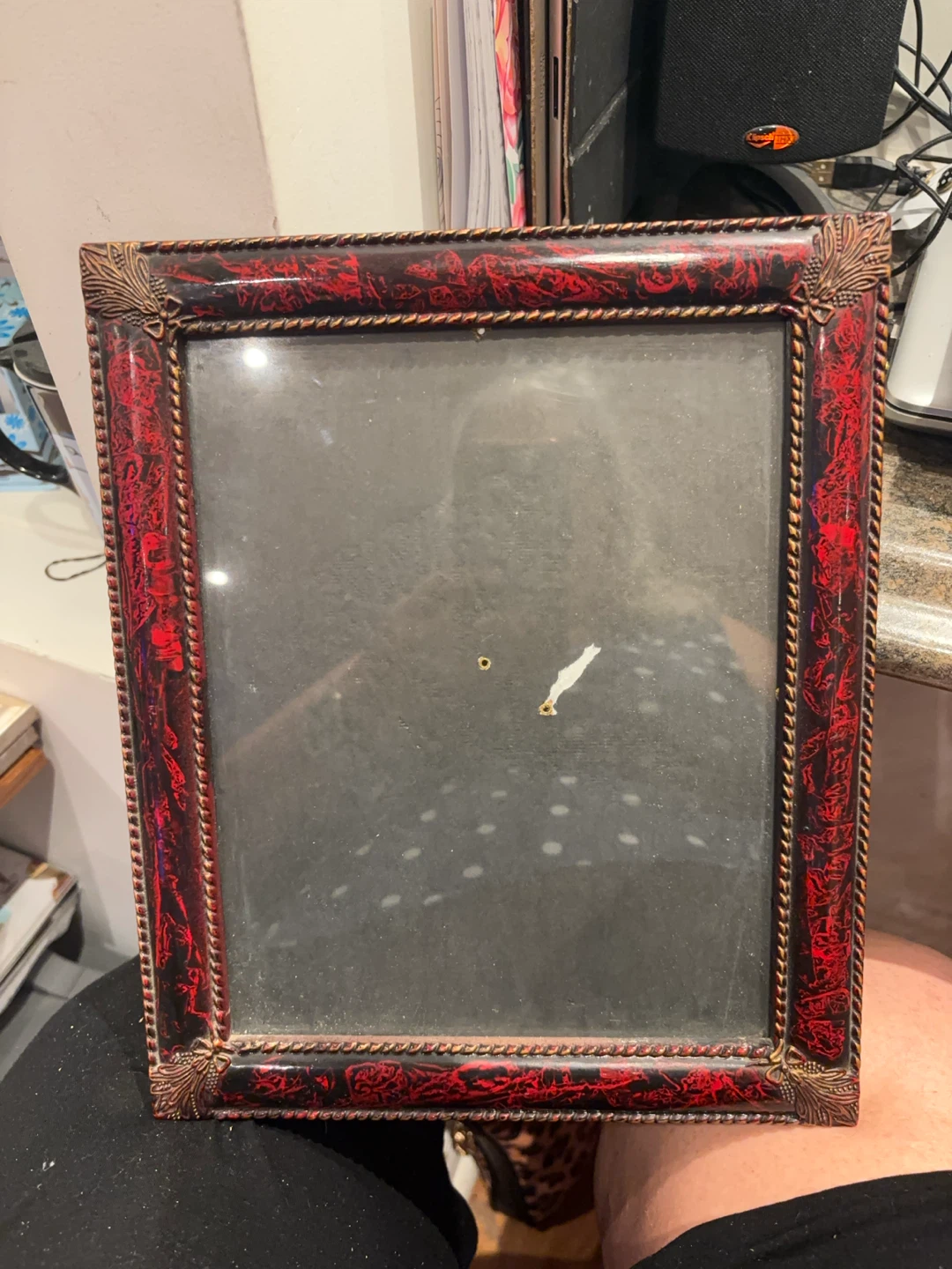 Ornate Red and Gold Picture Frame