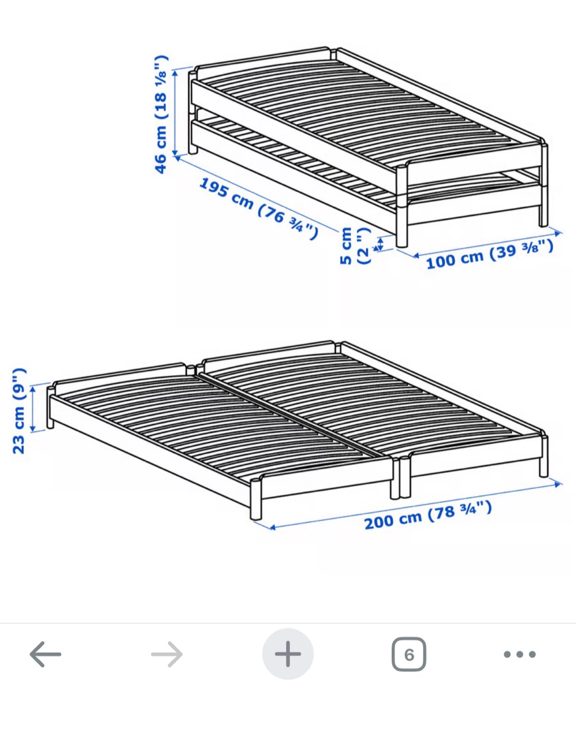 IKEA Flaxa Daybed Frame  Bed with mattress - photo 2