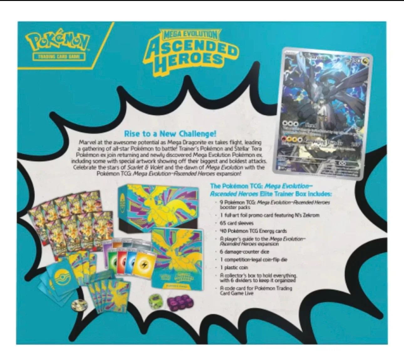 Pokemon TCG Mega Evolution Ascended Heroes Elite Trainer Box - photo 2