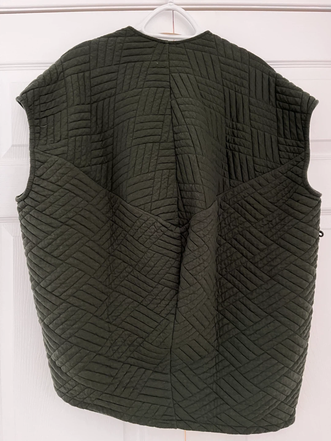 ZARA Quilted Sleeveless Vest - Olive Green - Size S - photo 2