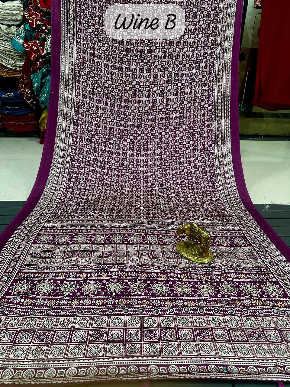 Real mirror work sarees - photo 2