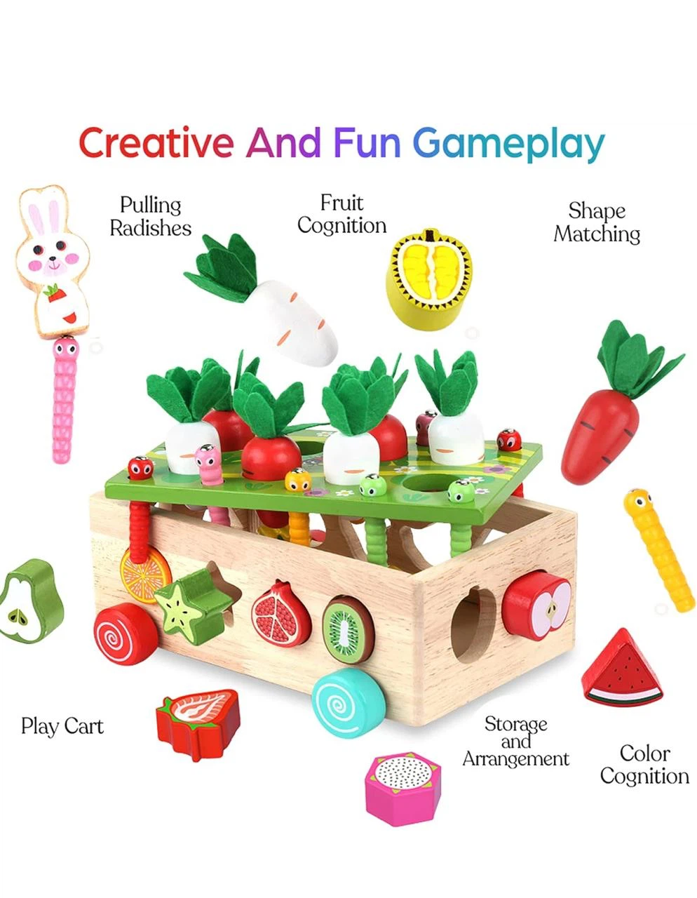 Knitit Farm Orchard Intelligence Car Wooden Toy - photo 3