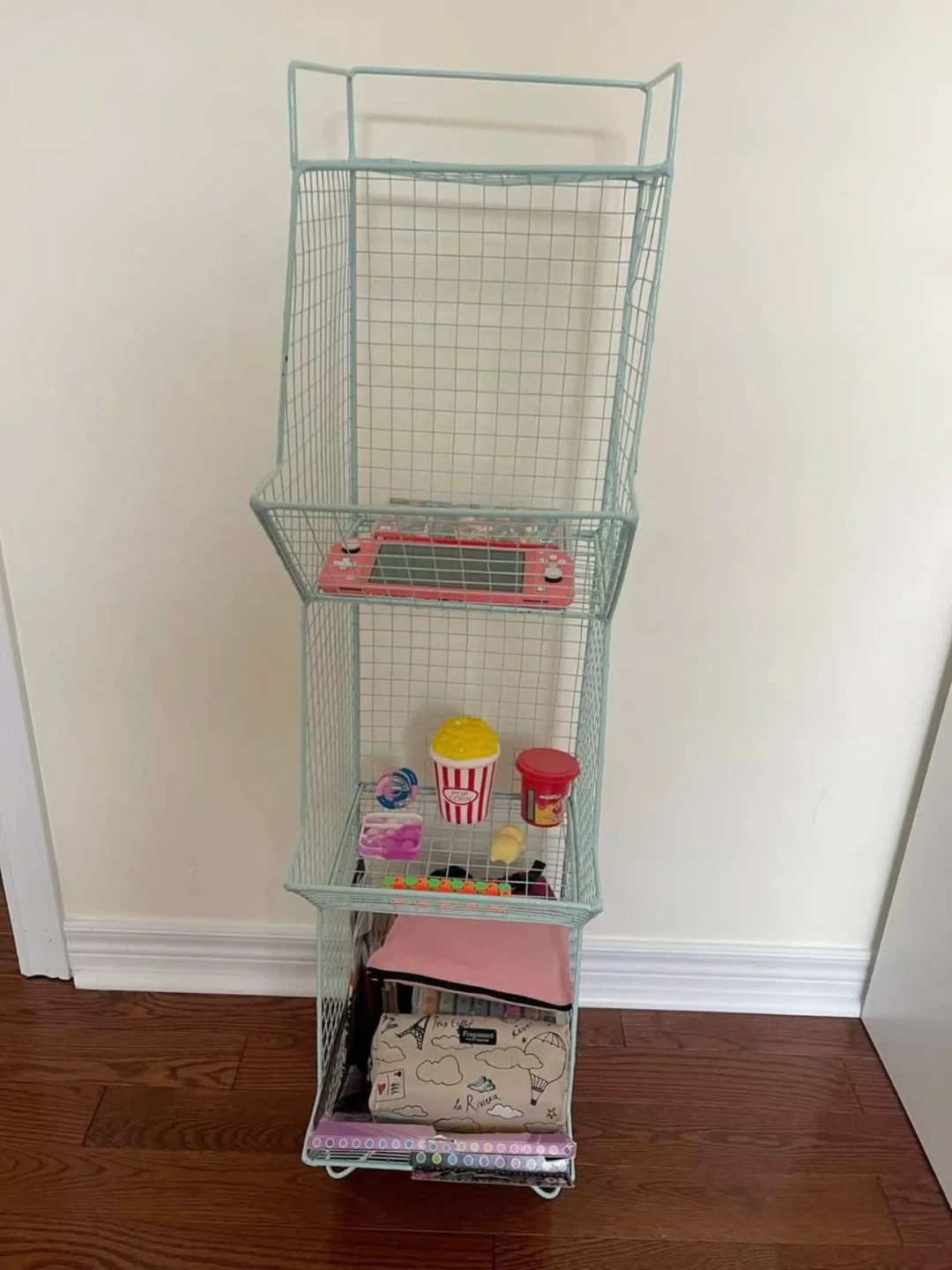 wire storage rack with baskets - photo 2