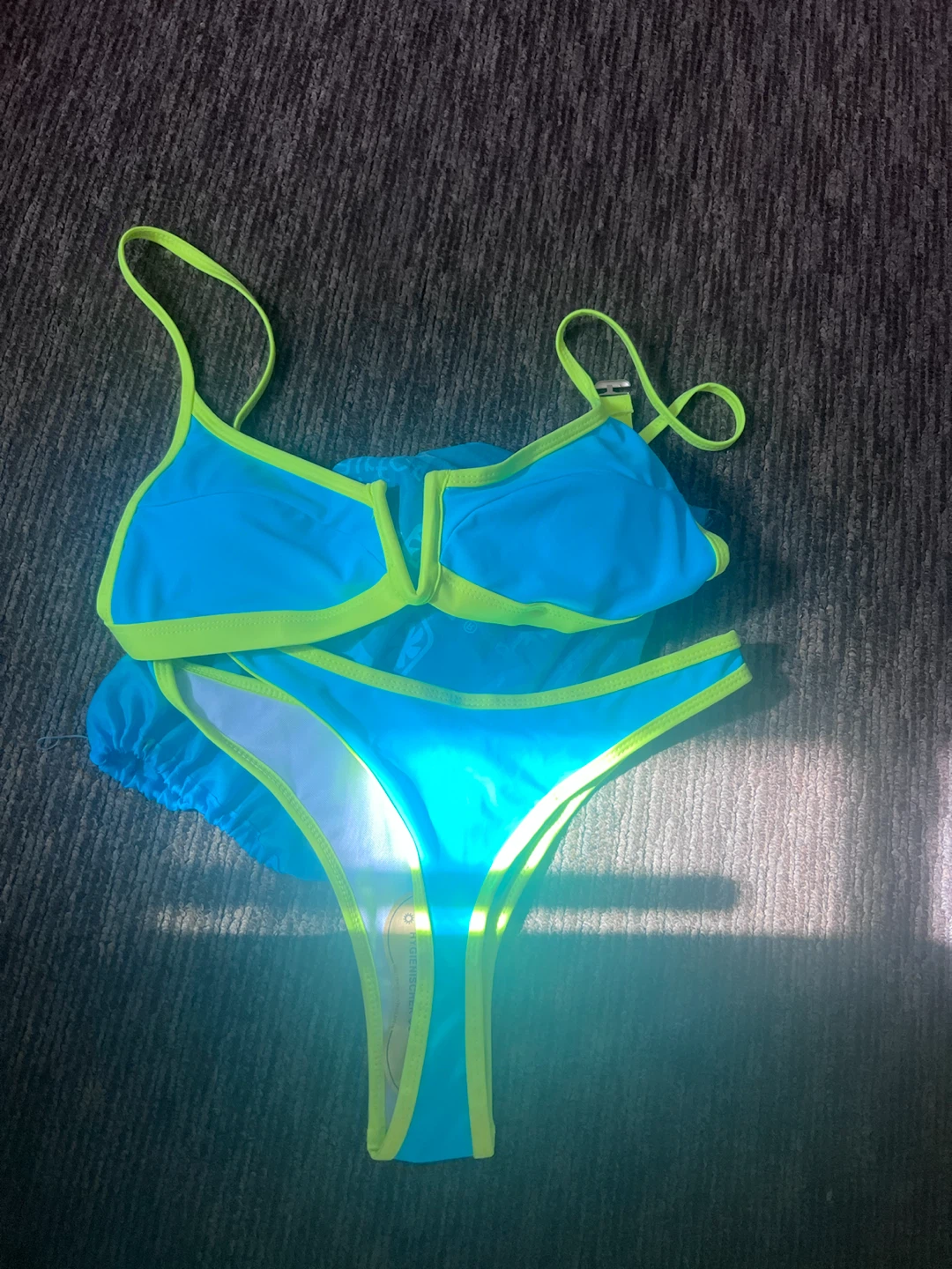 Blue and Yellow Bikini Set