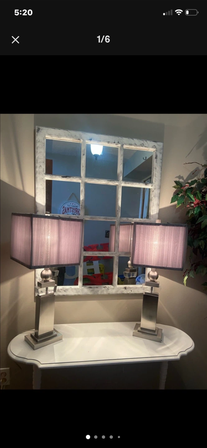 Pair of Modern Silver Table Lamps