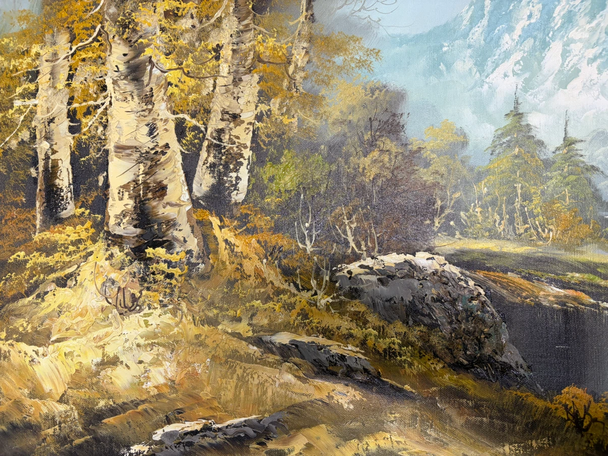 Large Framed Landscape Oil Painting - photo 4