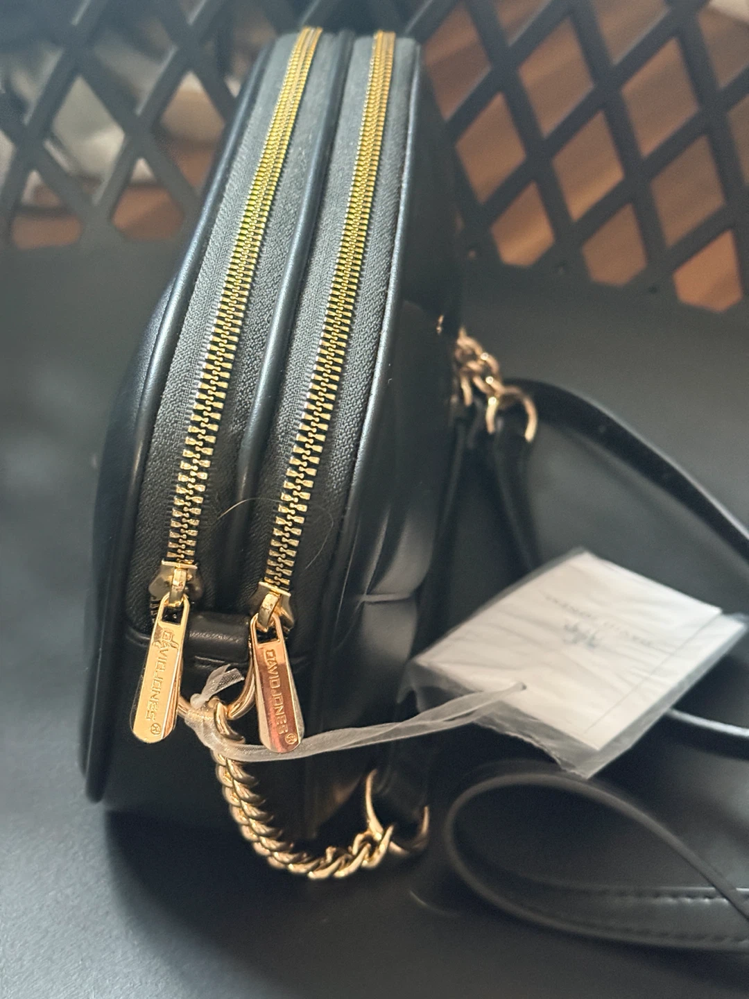Brand New DAVID JONES Black Quilted Crossbody Bag - photo 2