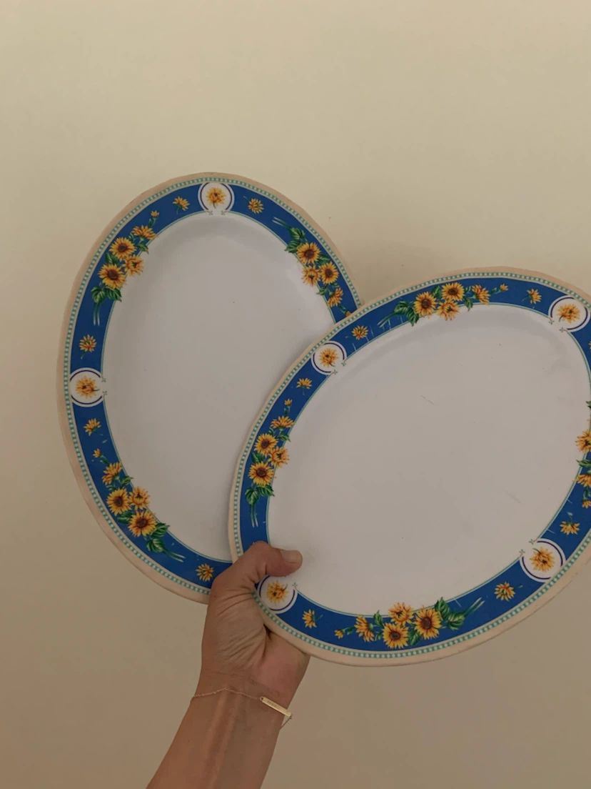 ROSA Melamine Oval Serving Platters (Set of 2)