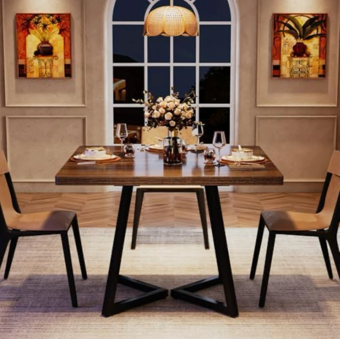 Brand new Square Dining Table - Dark Wood Finish - photo 5