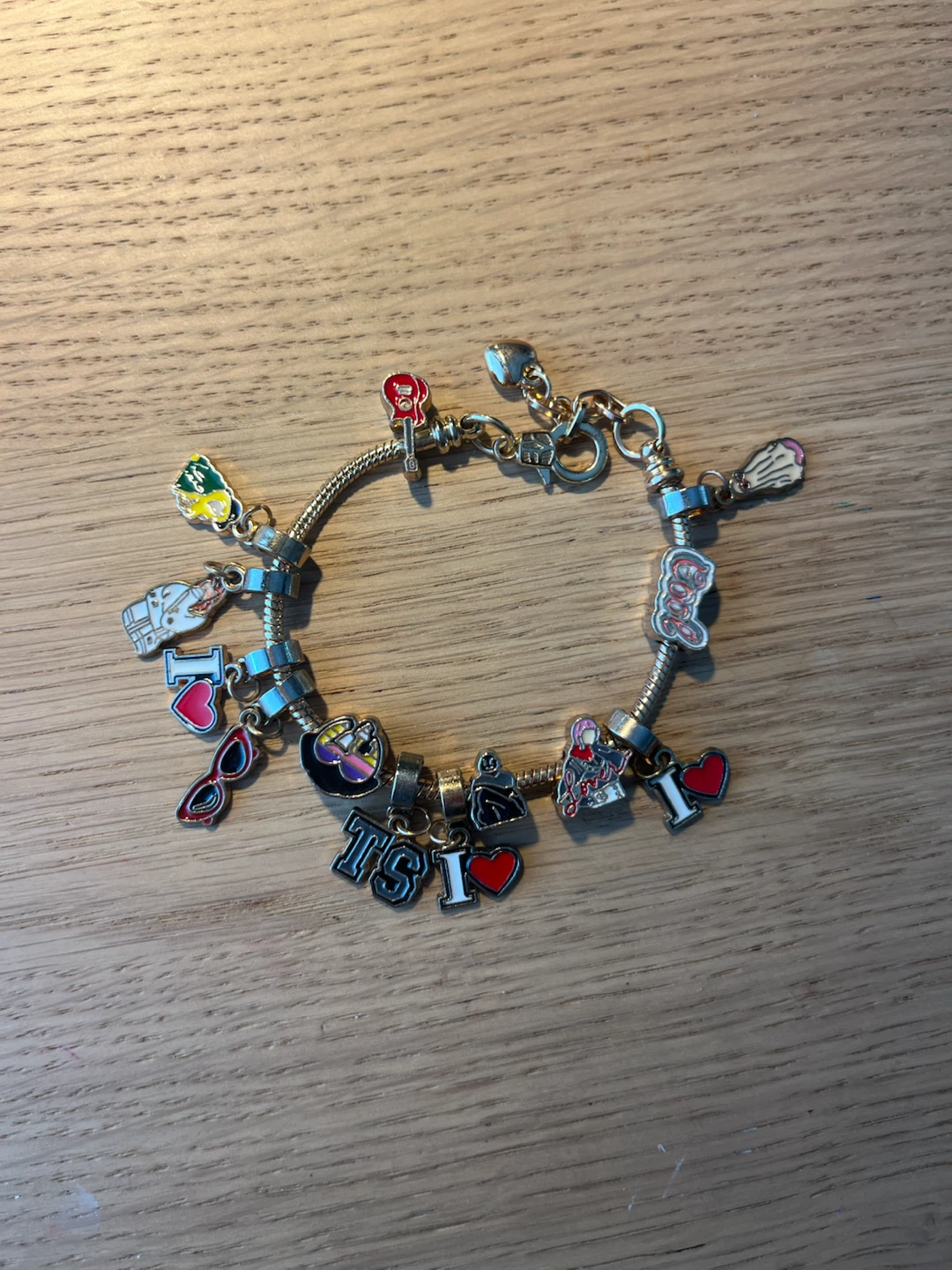 Gold taylor swift charm bracelet