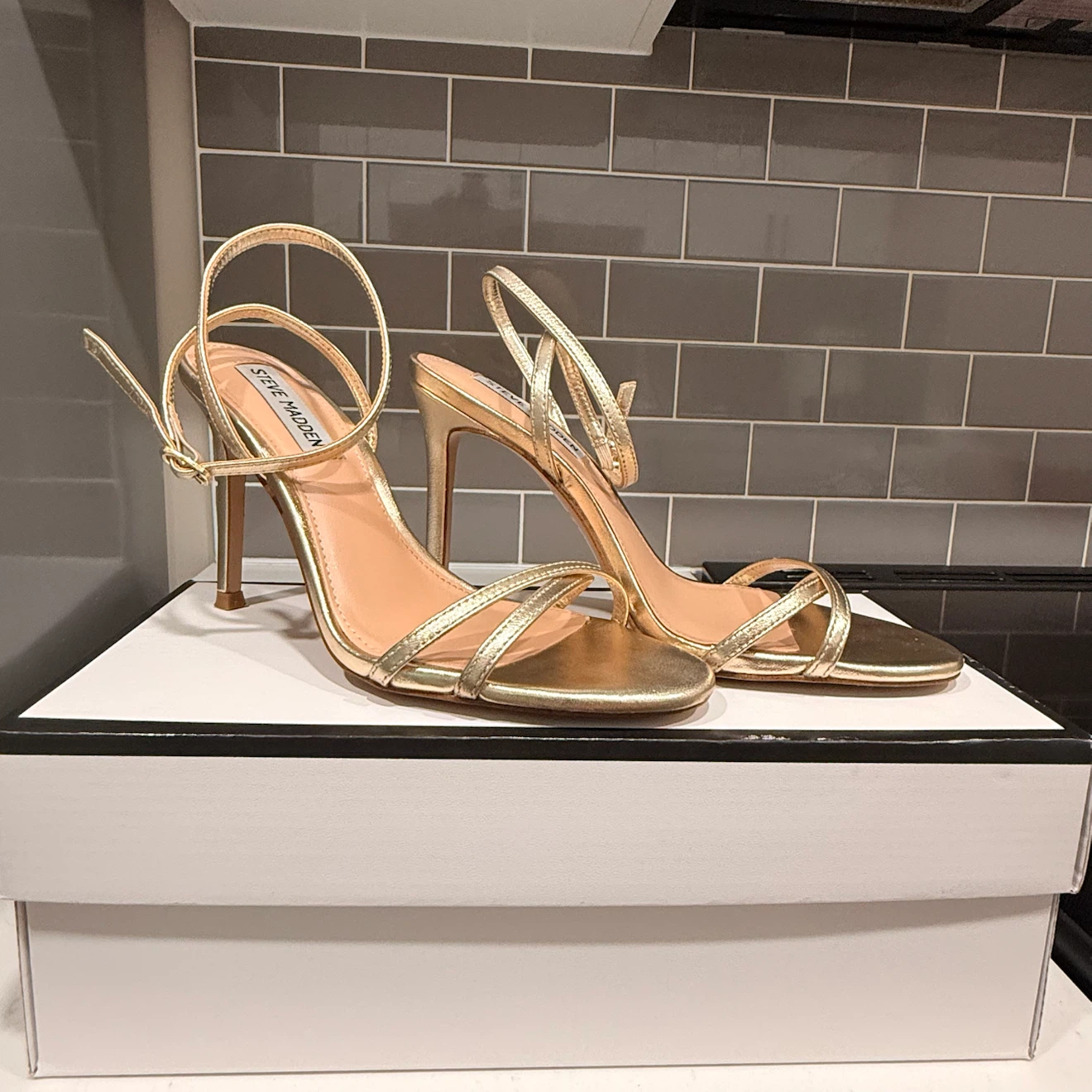 Steve Madden Gold Strappy Heels - photo 3