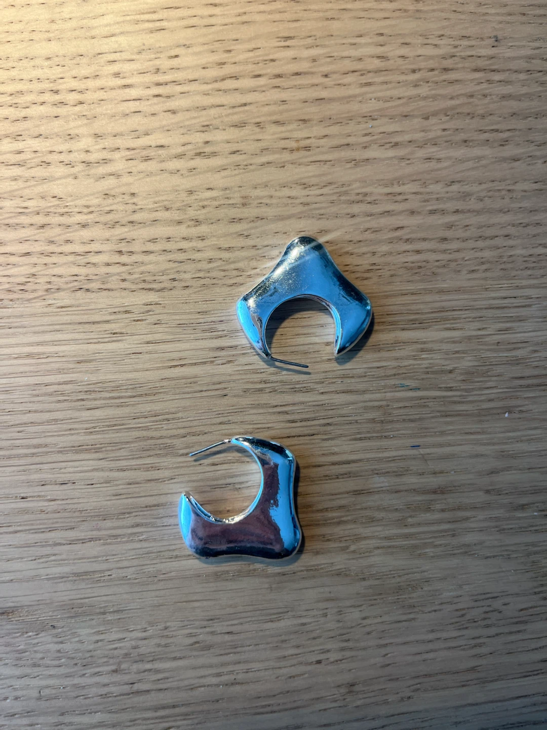 Modern silver earrings