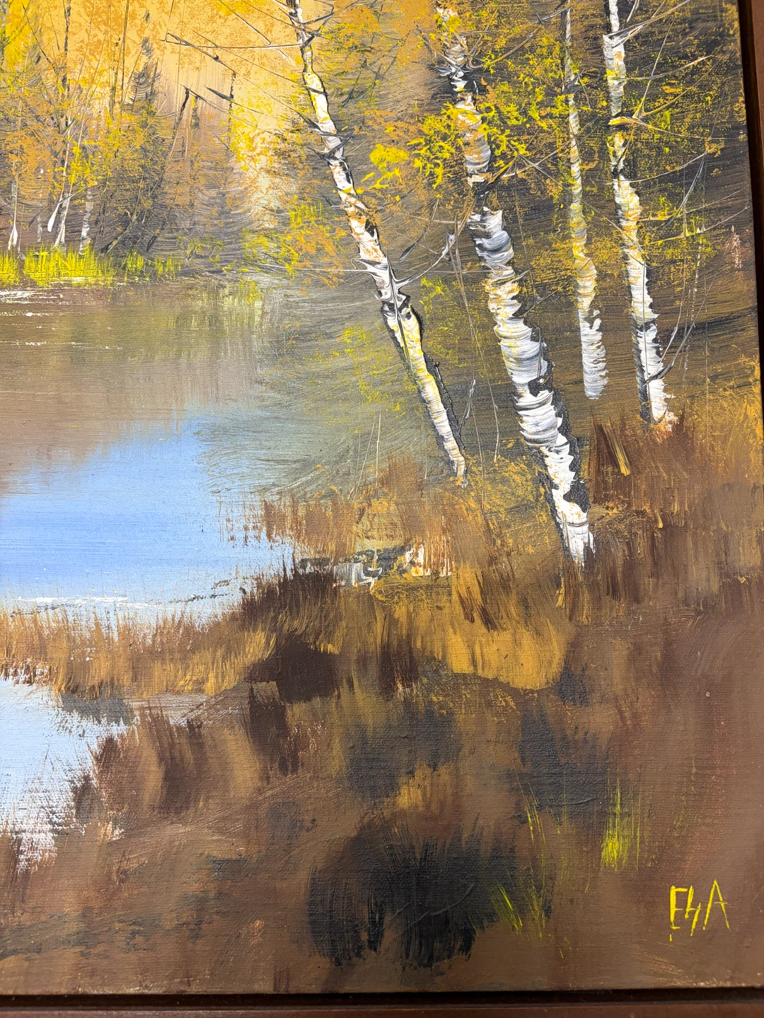 Original Framed Landscape Oil Painting – 79.5 × 64 cm - photo 2