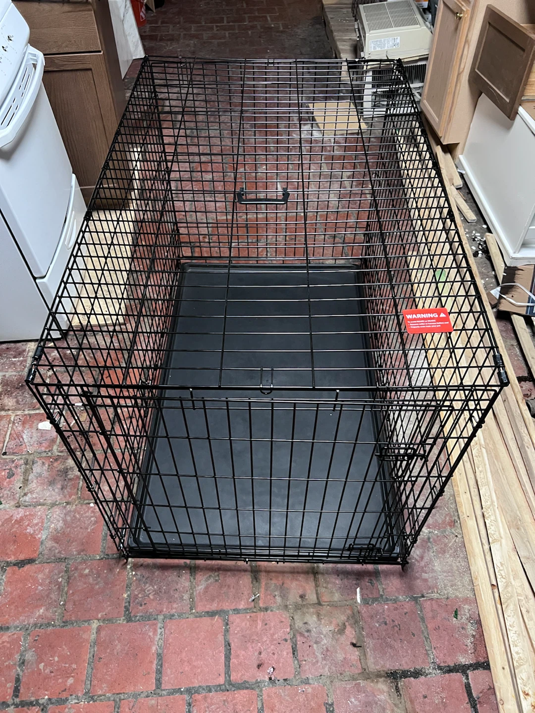 Black Wire Dog Crate with Tray XL