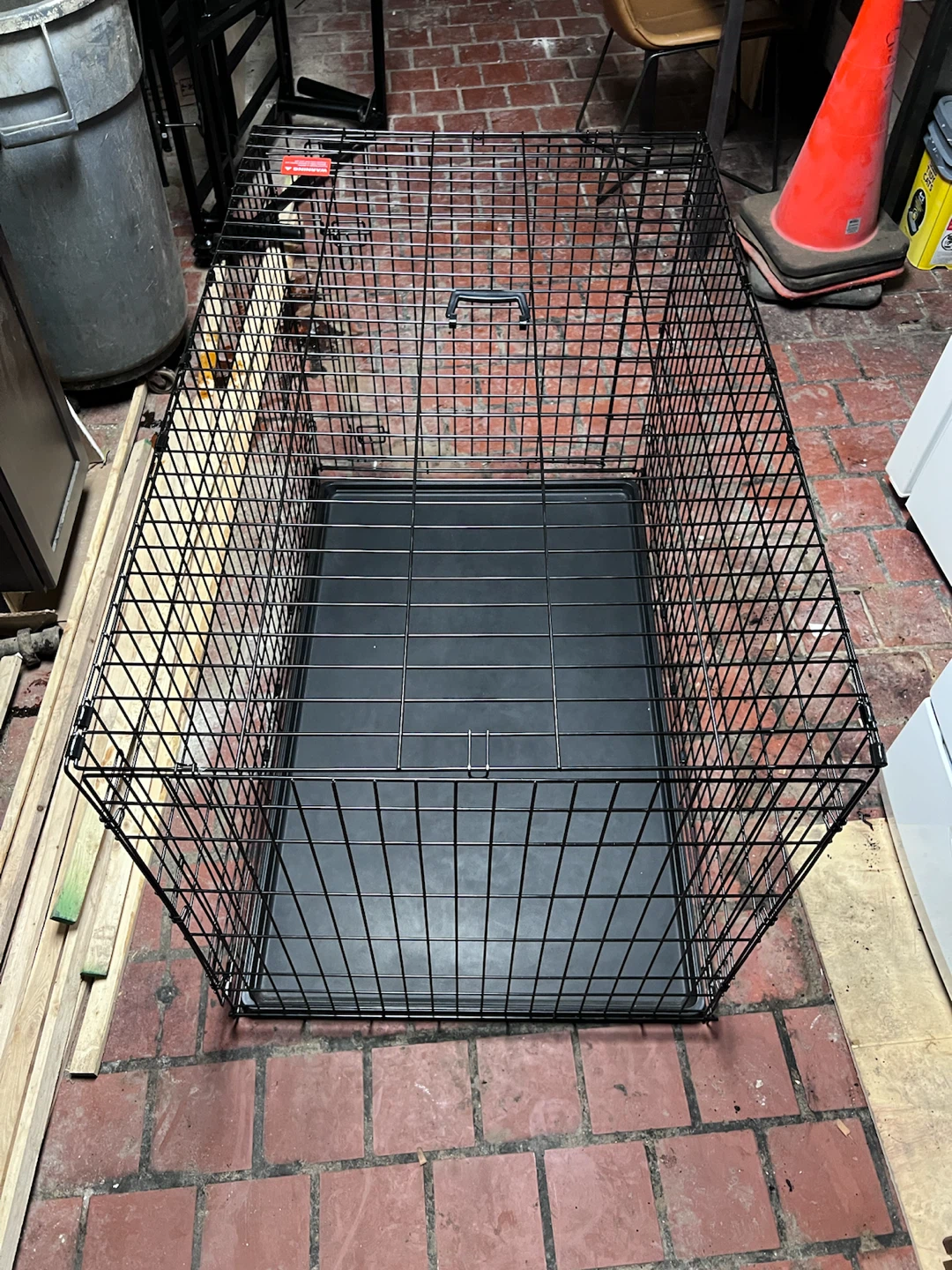 Black Wire Dog Crate with Tray XL - photo 3