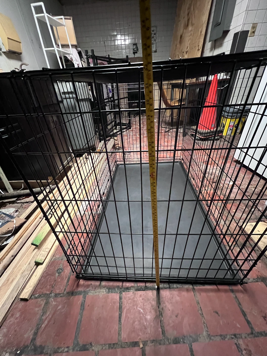 Black Wire Dog Crate with Tray XL - photo 5