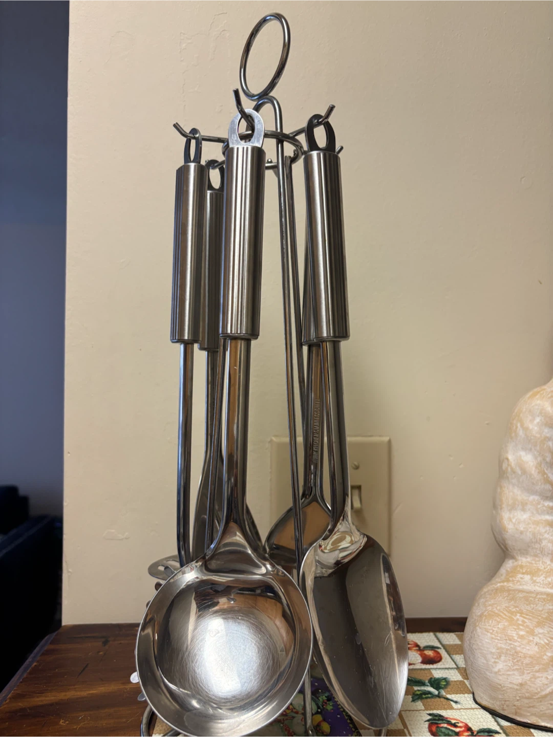 Stainless Steel Kitchen Utensil Set with Holder - photo 2