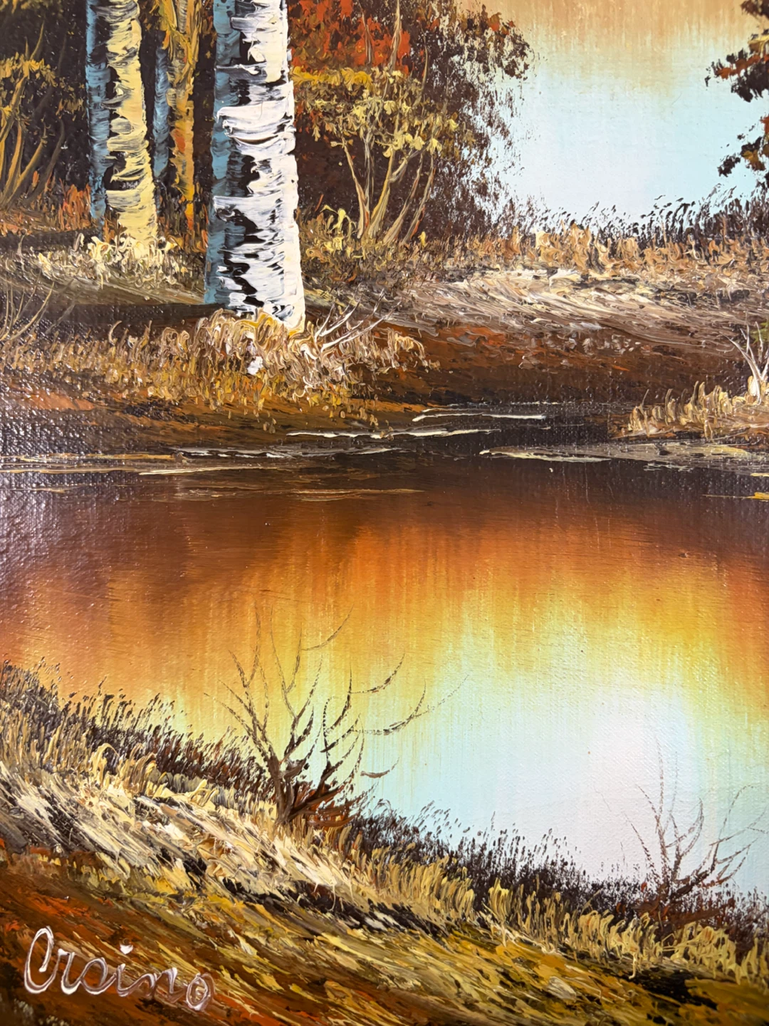 Original Framed Landscape Oil Painting – 76.5 × 46 cm - photo 2