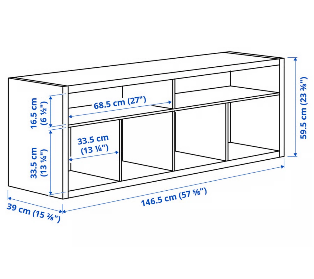 KALLAX TV bench (black-brown) ikea - photo 3
