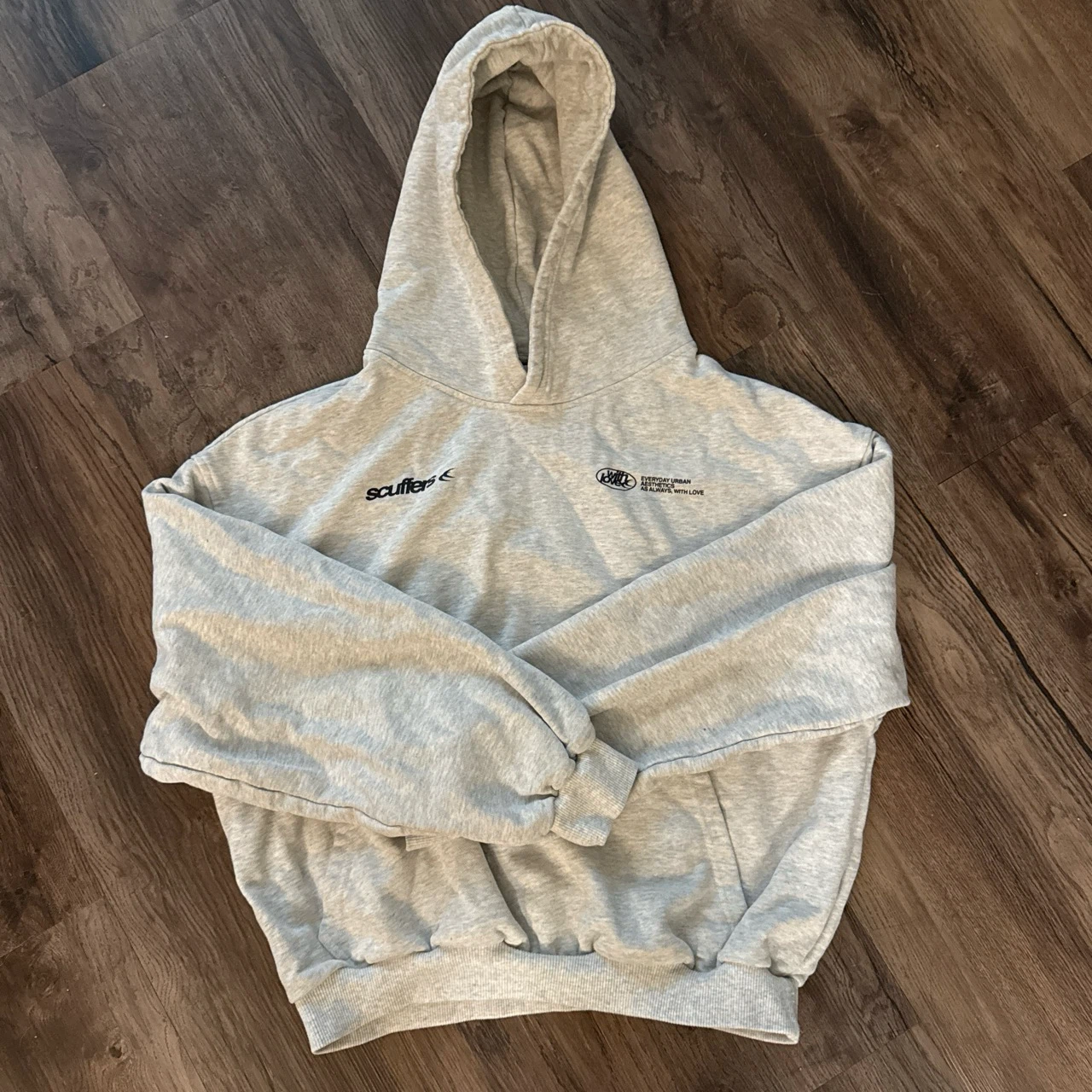 Scuffers Light Grey Withlove Hoodie - Size M - photo 2