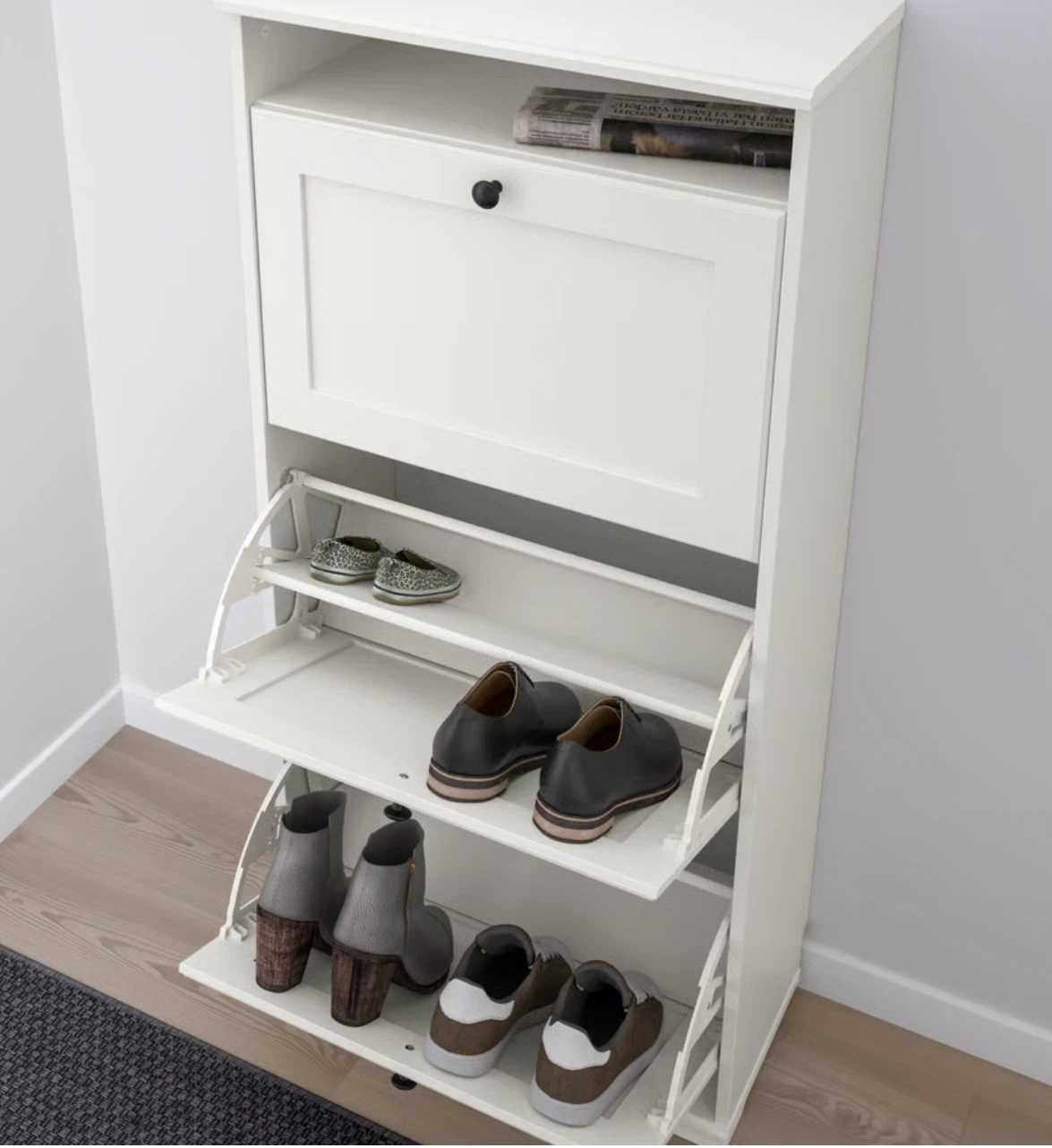 IKEA BRUSALI 3-compartment shoe cabinet - photo 3